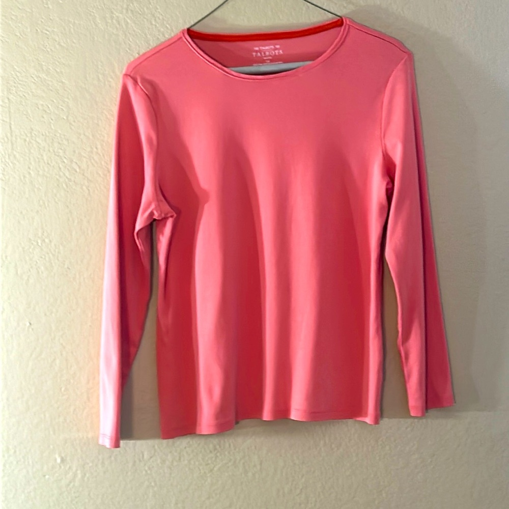 TALBOTS Pink Long Sleeve Tee.Size LP.